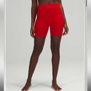 lululemon athletica Align 6” dark Red Bike Shorts Sz 14